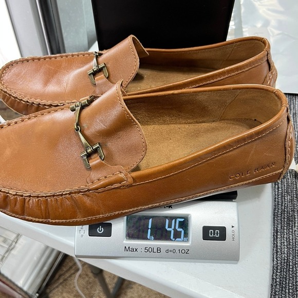 Cole Haan Wyatt Bit Driver Loafer Leather Slip On Dress Shoes 10.5M Brown Buckle